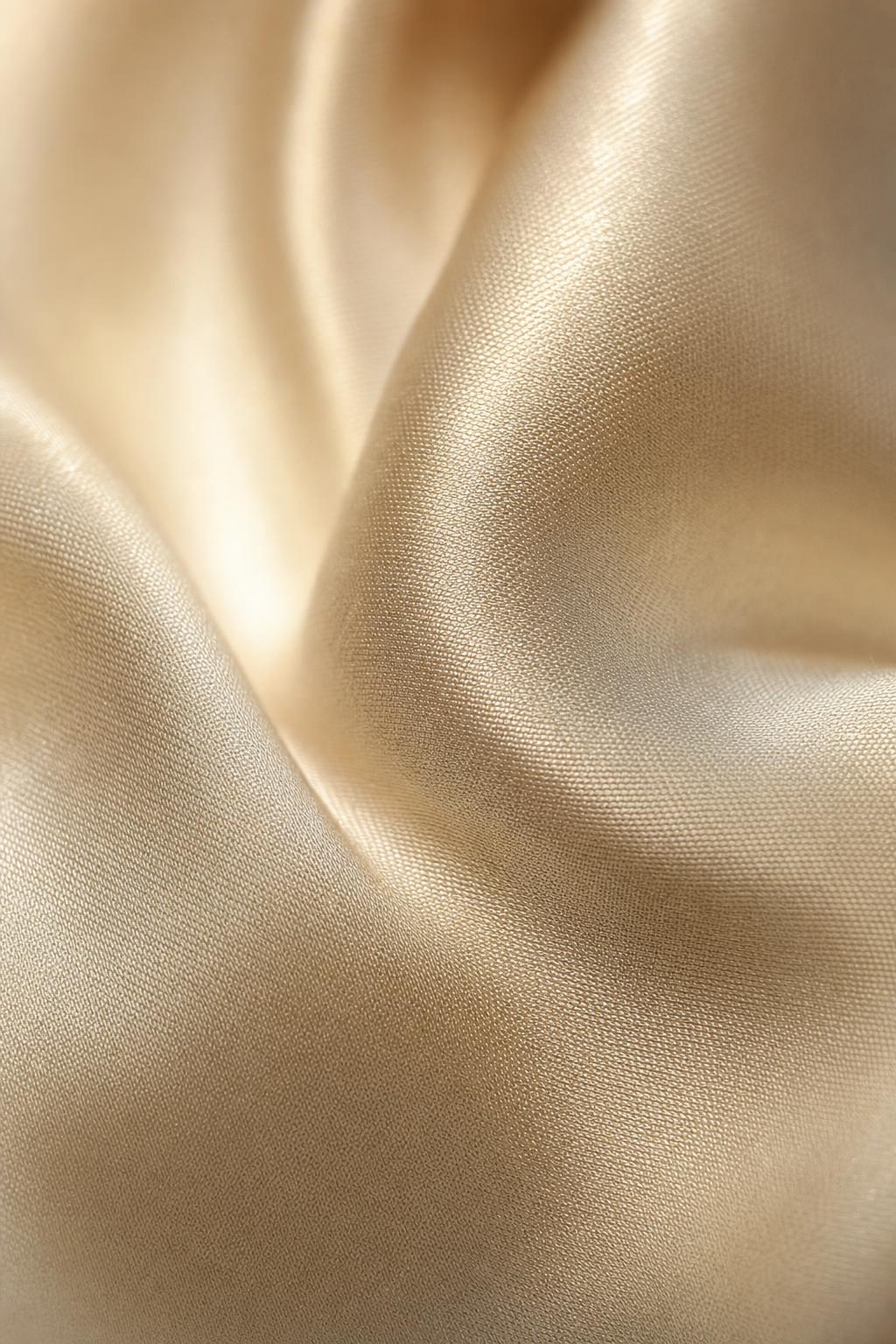 Champagne silk satin, close up