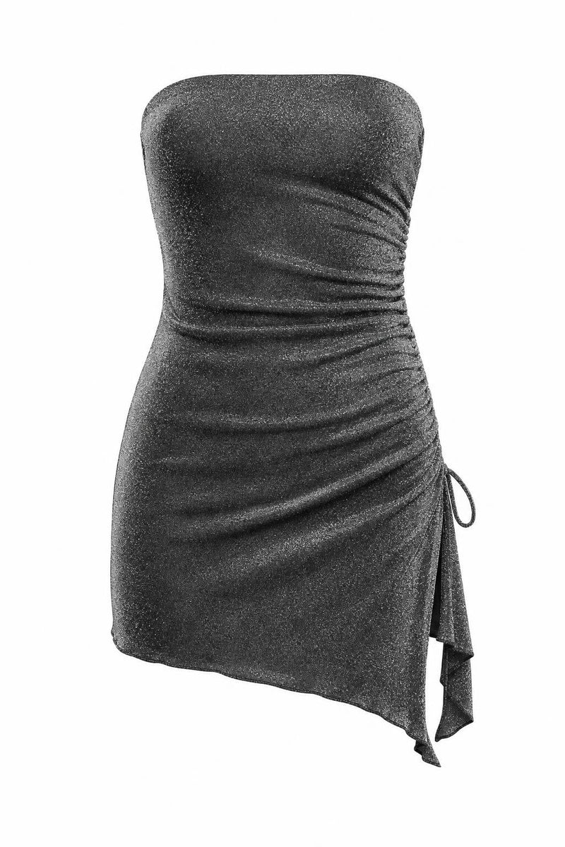 Slit Drawstring Wrap Dress by BelloMia, shown on a plain white background